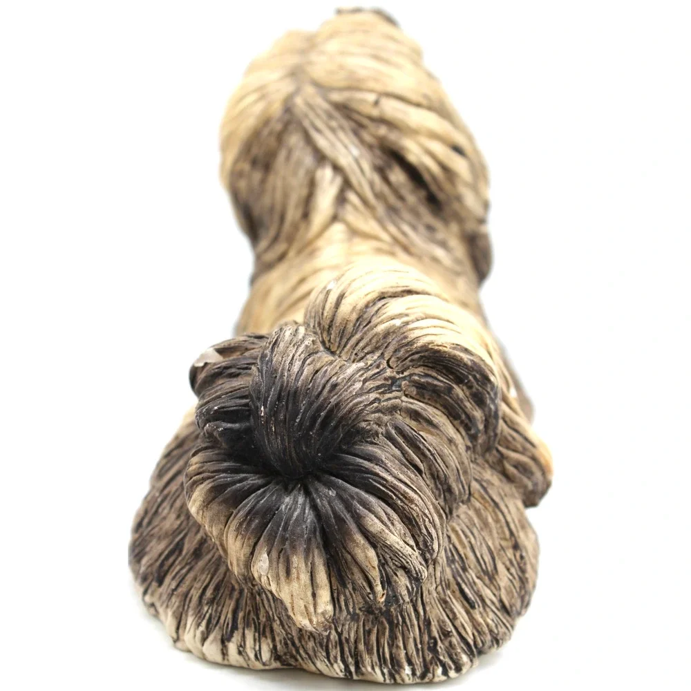 Classic Critters 1984 Loso Dog Figurine Brown Glass Eyes Resin 5.25